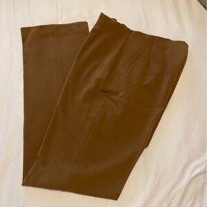 Coldwater Creek Side-zip slim straight leg | Dress Pant  in Deep Tan | Size 6